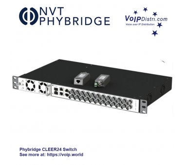 Phybridge CLEER24 Switch (Coax Leveraged Ethernet Extended Reach), PoE+