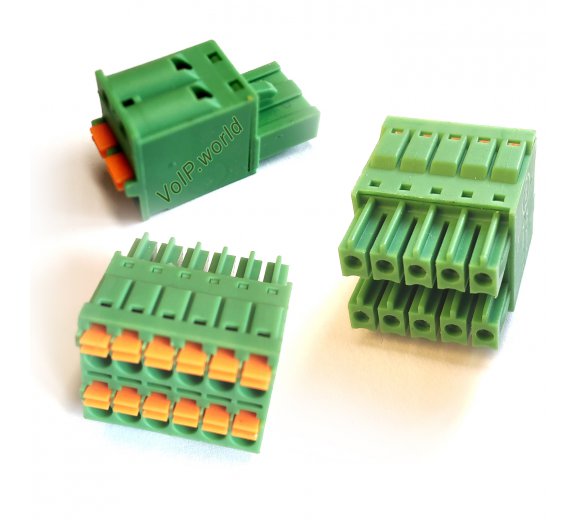 Terminal block Device Connector Set for Akuvox X915 (pitch: 2x6-pin/2x5-pin/1x2-pin), replacement part for Akuvox X915
