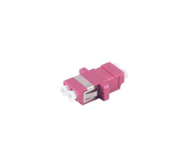 LC-LC, duplex, OM4 (violet) Fiber optic connector