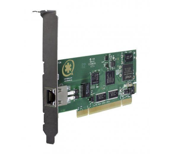 Digium Wildcard TE134 single span digital PCI card with hardware echo cancellation (1TE134F), preview interface card of TE110P - Primärmultiplex Karte