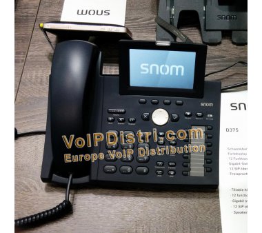 snom D375 VoIP phone, Gigabit switch, VPN, 12 SIP identities, Bluetooth-compatible