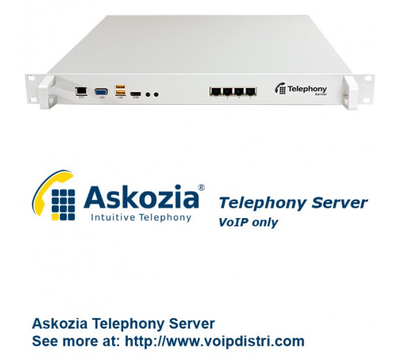 Askozia Telephony Server - 19 Zoll Server Rackmount - VoIP only (nur VoIP), empfohlen für bis 100 Benutzer