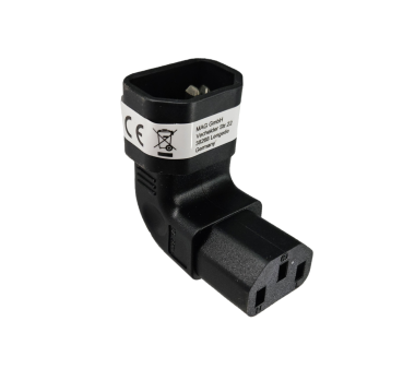 Stromadapter C13 abgewinkelt auf C14 Adapter (YL-3212L-3)