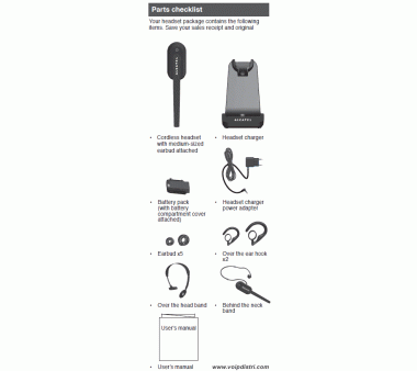 ALCATEL IP70H DECT, DECT/GAP Headset compatible with IP300, IP700G, IP701G, IP901G