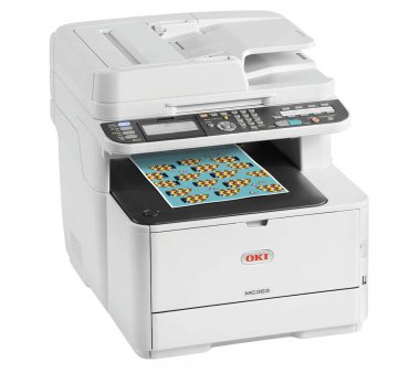 OKI MC363dn DIN A4-Farbmultifunktionsdrucker (USB 2.0 & Gigabit LAN, Farblaserdrucker/Scanner/Kopierer/Fax)
