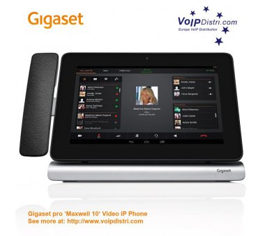 Gigaset PRO Maxwell 10 (B goods) Full-Touch Video IP-Phone (Android) with corded handset, DECT, WLAN, Bluetooth, USB, Gigabit PoE