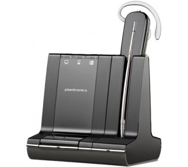 Savi Office W740/A UC Convertible, 3-in-1 DECT-Headset with individual customizable wearing options: Convertible (over-the-ear, behind-the-head, over-the-head), DECT-Headset & Bluetooth Voice Connection of Smartphone,Part-No. 83542-12