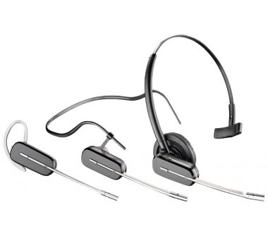 Savi Office W740/A UC Convertible, 3-in-1 DECT-Headset mit individuell anpassbare Trageoptionen: mit Ohrbügel, Kopfbügel oder Hinter-Kopf-Bügel, DECT-Headset & Bluetooth Verbindung zwischen Smartphone (83542-12)