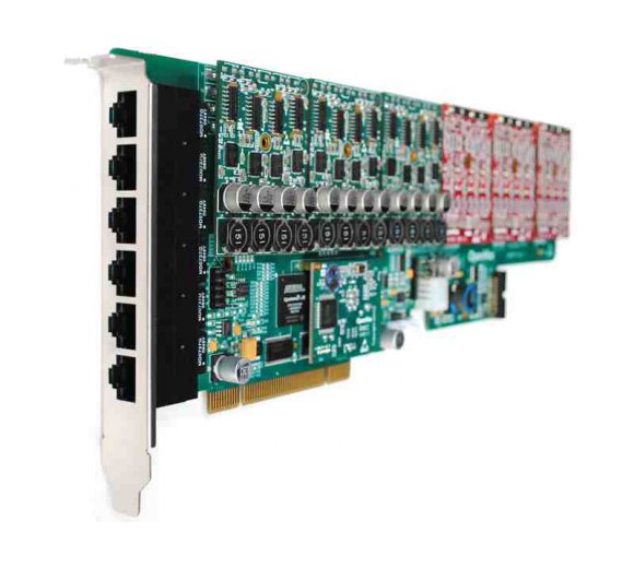 OpenVox AE2410P01 24 Port Analog PCI card + 1 FXO400 module with EC2032 module