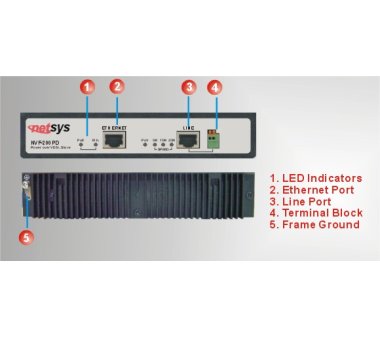 Netsys NVF-200PD VDSL mit PoE 802.3af (Slave/Client VDSL...