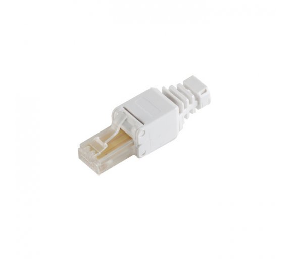 Cat.5e RJ45 Tool-less Ethernet plug, unshielded, straight plug with bend protection