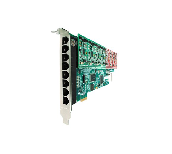 OpenVox A800E11 8 Port Analog PCI-E card + 1 FXS + 1 FXO