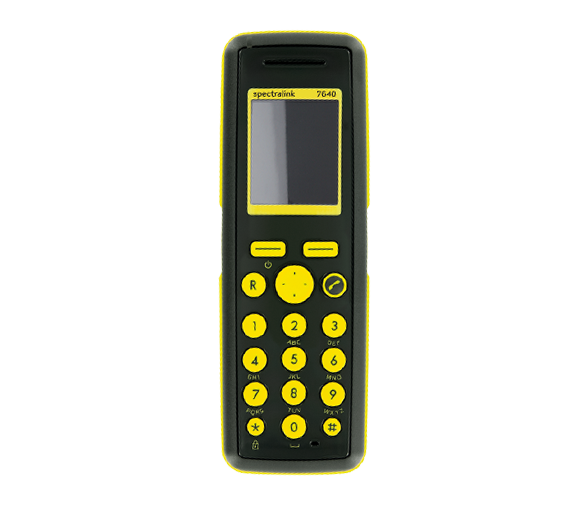 Spectralink 7640 Handset inl. Bluetooth with IP64-classified, yellow keys (0252 0000)