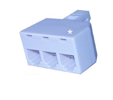 Analog RJ11 SPLITTER 3-WAY RJ11-RJ11, color white