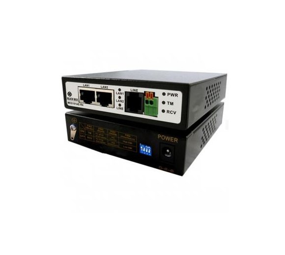 Blackbox Enterprise VDSL2 Mini Modem with 2x 10/100Mbps Ethernet Port, VDSL2 2-wire bridge up to 100 Mbit/s Symmetric (Master/Slave changeable)
