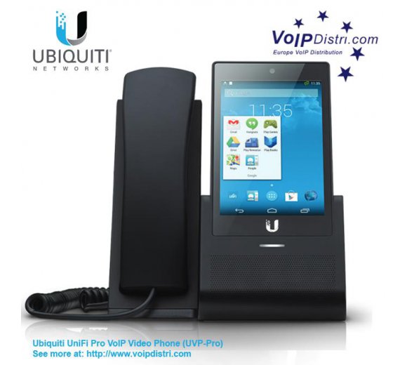 UBIQUITY UniFi Pro VoIP Video IP Telefon (UVP-Pro) mit 5 Farb-Touchscreen für Videotelefonie, PoE, Gigabit, Bluetooth, WLAN (Wireless N), Powered by Android