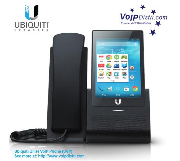 Ubiquiti UniFi VoIP Phone (UVP-Touch), SIP phone mit 5 Farb-Touchscreen, PoE, Gigabit, USB, Powered by Android