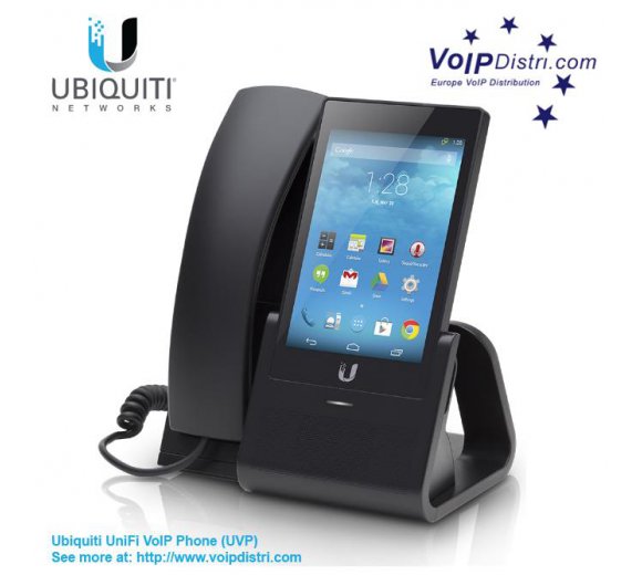 Ubiquiti UniFi VoIP Phone (UVP-Touch), SIP phone mit 5 Farb-Touchscreen, PoE, Gigabit, USB, Powered by Android