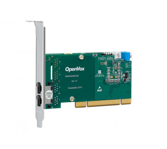 OpenVox D230P 2 Port T1/E1/J1 PRI PCI card (Advanced Version, Half-length with Low profile option)
