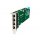 OpenVox DE430P 4 Port T1/E1/J1 PRI PCI card + EC2128 module (Advanced Version, Half-length with Low profile option)