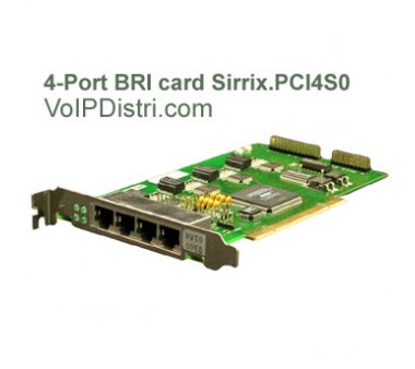 Sirrix.PCI4S0-HW4-Port BRI card, supported crypto function (Rohde&Schwarz Cybersecurity)