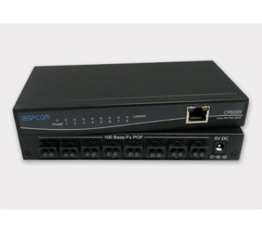 BSPCOM CP8009 9-Port POF Fiber Switch