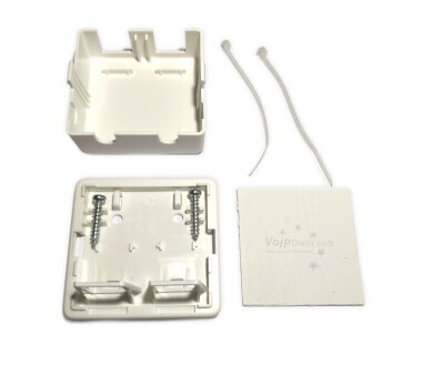 Keystone 2-fold module bracket as surface-mounted box, Pure white