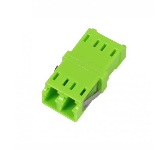 Multimode OM5 coupler, lime green, LC socket / LC socket, 50/125u