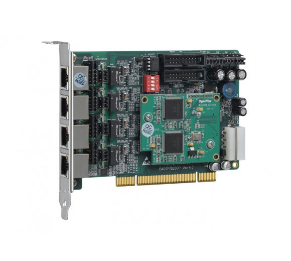 OpenVox BE400P 4-Port ISDN BRI PCI Card + Hardware Echo Cancellation Module; BRI Cologne Chip