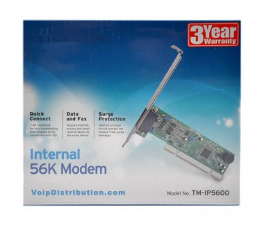 TP-Link TM-IP5600 Internal 56K Modem PCI card, V92 Data...