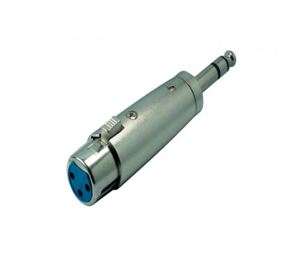 Cannon / XLR Kupplung auf Klinkenstecker 6,3 mm, Stereo Audioadapter