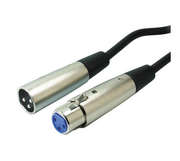 2.0m Cannon XLR plug to Cannon XLR jack Extension Cord