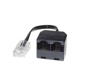 R45 Y-Adapter 8/8 to 2 x RJ45 Jack 8/8, Connection 1:1