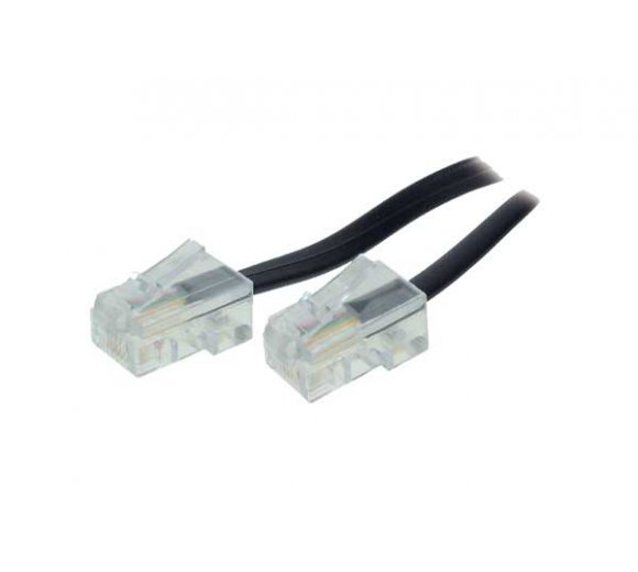 20m - ISDN Cat.3 Modular cord RJ45 plug 8/4 to RJ45 plug 8/4, connection 1:1