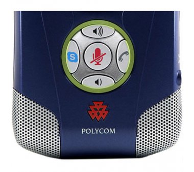 Polycom Communicator C100S, cobalt blau, USB Desktop Speakerphone, Skype zertifiziert