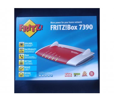 AVM Fritzbox 7390  Internationale Edition, VDSL2/ADSL2+/ADSL Annex A and B, Part No. 20002486