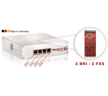 beroNet BF4002S02FXSbox berofix 400 Box Bundles (2 ISDN/BRI, 2 FXS), 1xBF2S02FXS, 1xBFBridge and 2xBFFXXCable
