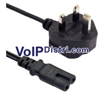 Plug-double slot jack to British / UK plug (Length 1.80m)
