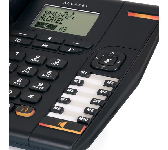 Alcatel Temporis 780 schwarz, Analog Festnetztelefon ideal als Hoteltelefon, Zimmertelefon oder Haustelefon