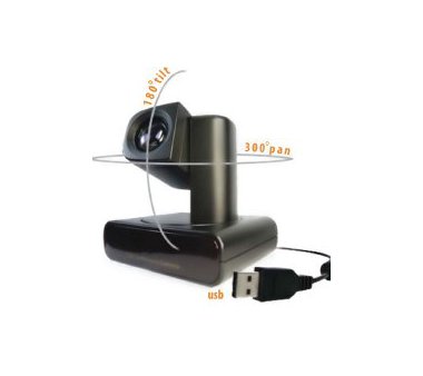 VDO360 PTZH-01 Full HD USB PTZ Video Konferenzkamera, 12 x optischer Zoom, PTZ Webcam, Windows/Linux/Android/MAC iOS kompatibel