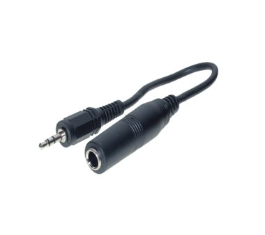 0.2m Adapter-Cable, 3 pin stereo plug 3.5mm - 3 pin...