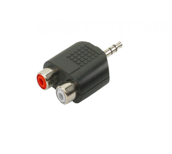 Stereo plug 3.5mm - 2 RCA jacks, Adapter