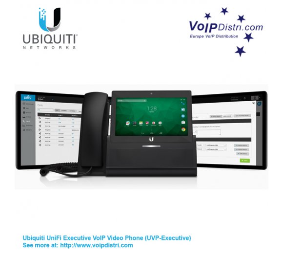 UBIQUITY UniFi Executive VoIP Video IP Telefon (UVP-Executive) mit 7 Farb-Touchscreen für Videotelefonie