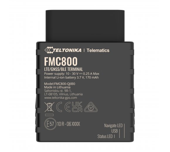 Teltonika FMC800 OBD-II GPS Tracker (4G LTE CaT1 / 2G: GSM/GPRS / Bluetooth-LE)