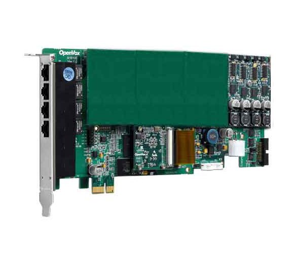 OpenVox AE1610E10 16 Port Analog PCI-E card + 1 FXS400 Module + EC Module