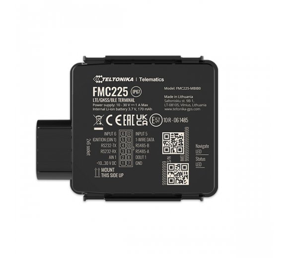Teltonika FMC225 GPS Tracker (4G LTE Cat1, Bluetooth, RS485/RS232 interfaces)