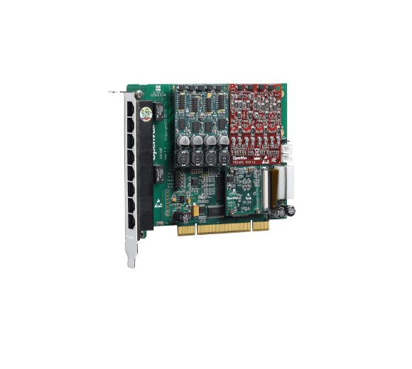 OpenVox AE810P01 8 Port Analog PCI card + 1 FXO400 Modul mit EC2032 Modul