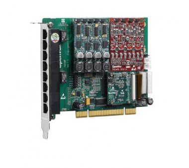 OpenVox AE810P01 8 Port Analog PCI card + 1 FXO400 module...