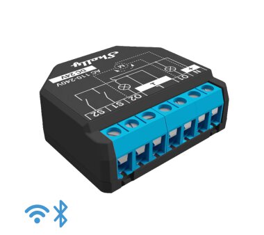 Shelly Plus 2PM 2 Kanal Smart Relais für Rollläden (Relais Schaltkontakt mit Bluetooth + WLAN Anbindung, 2 Kanal je 10A)