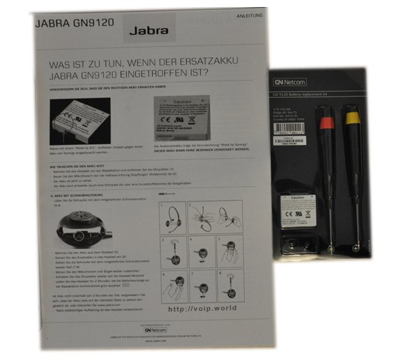 Jabra 9120 Batterie inkl. Schraubenzieher (14151-01) Original Zubehör